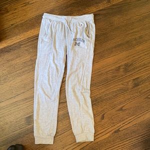 University of Michigan (UMich) gray sweatpants